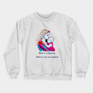 Mom with a child in her arms Crewneck Sweatshirt